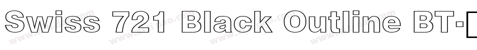 Swiss 721 Black Outline BT字体转换
